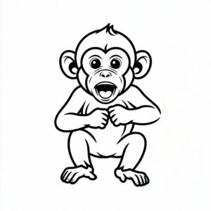 kleurplaten aap