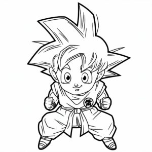 dragon ball z goku evaluatie kleurplaat
