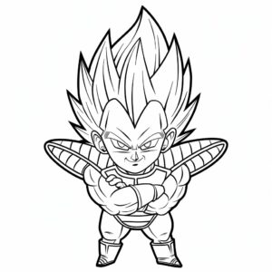 vegeta kleurplaat