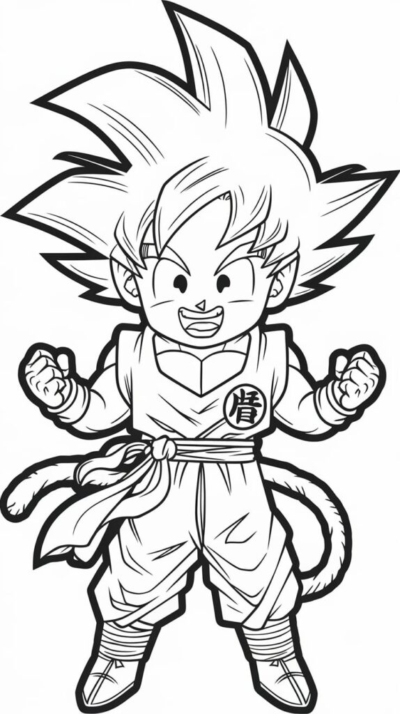 coloring sheets dragon ball z