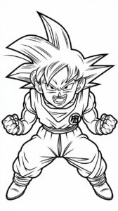 dragon ball z kleurplaten goku ssgsss
