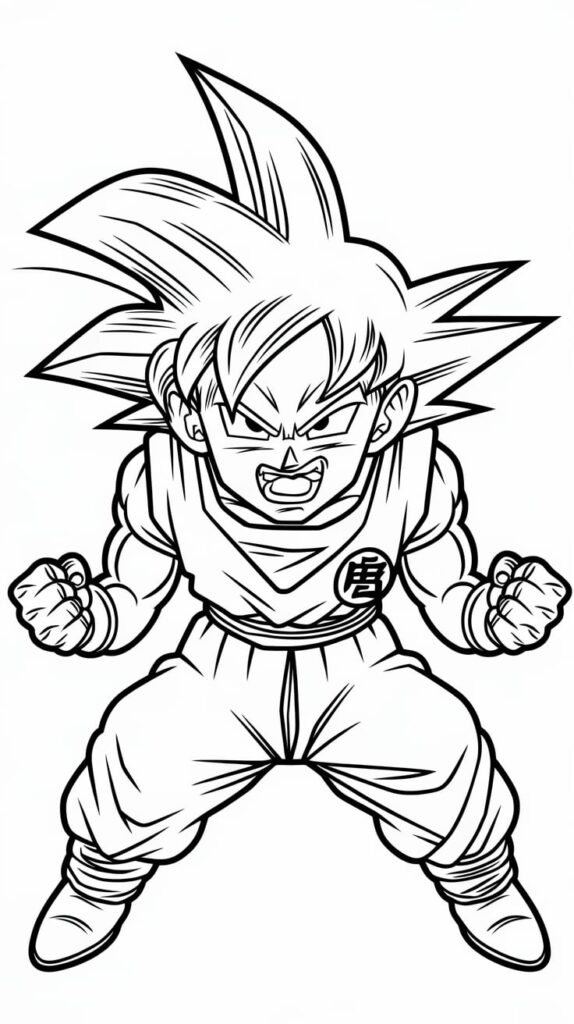 dragon ball z pictures to color