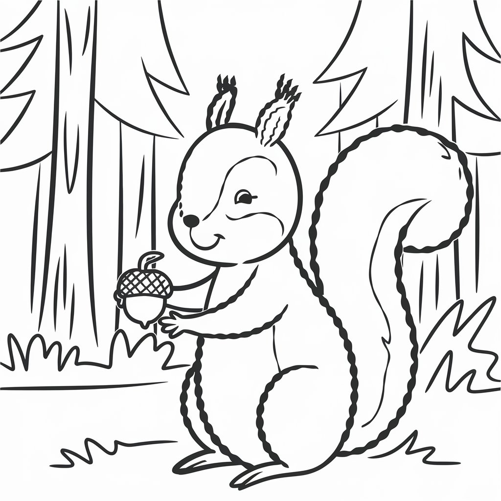 disegno da colorare scoiattolo