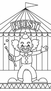 Páginas para colorear para fiestas de carnaval