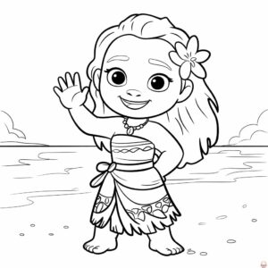 coloriage vaiana 2