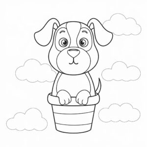 hond kleurplaat makkelijk