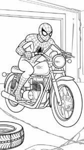 yarış motoru boyama sayfası