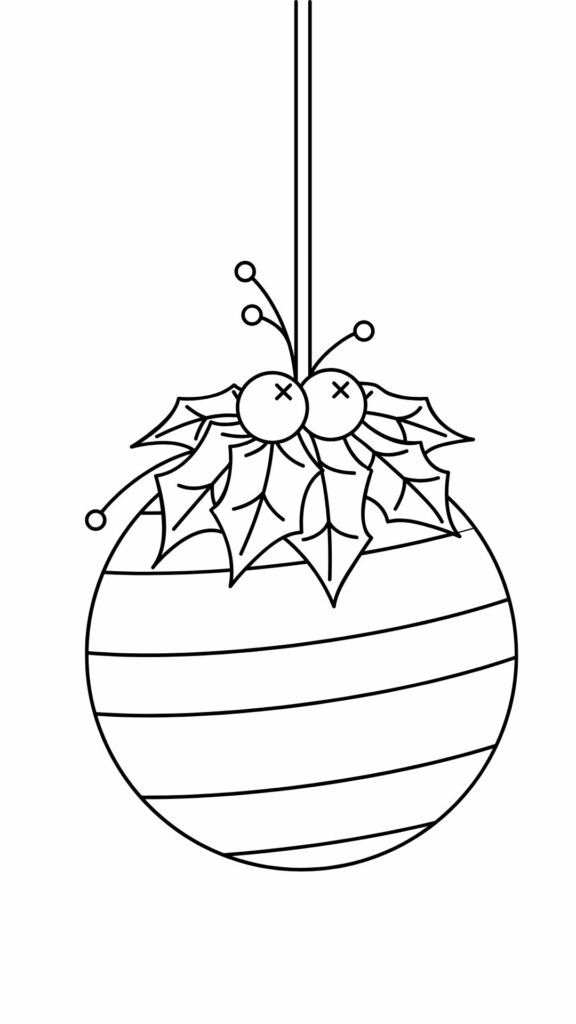 malvorlage weihnachtskugel