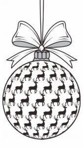 weihnachtskugel mit schleife malvorlage