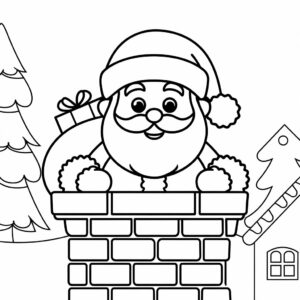 Joulupukin värityssivu