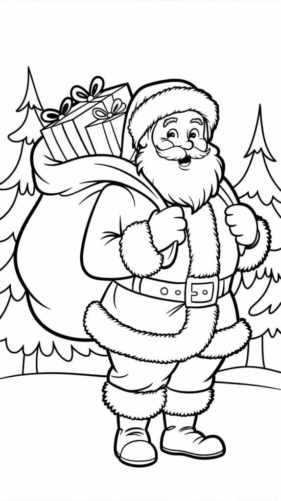 papai noel p colorir