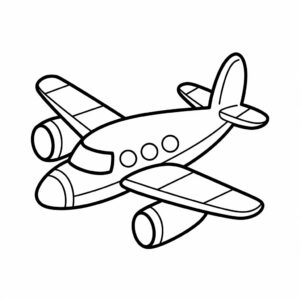 kinder kleurplaat vliegtuig klm