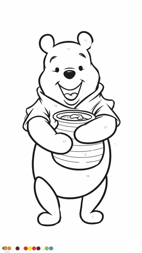 kleur op nummer disney