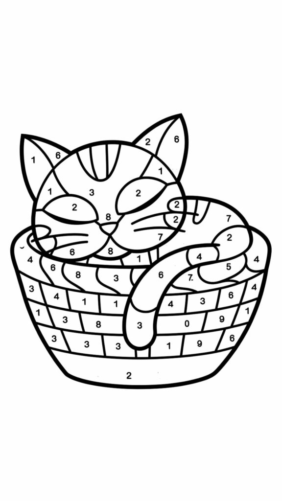 kleuren op nummer kind