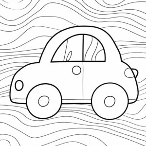 kleurplaat auto peuters