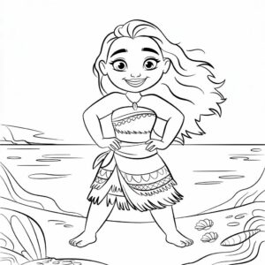 coloriage à imprimer vaiana