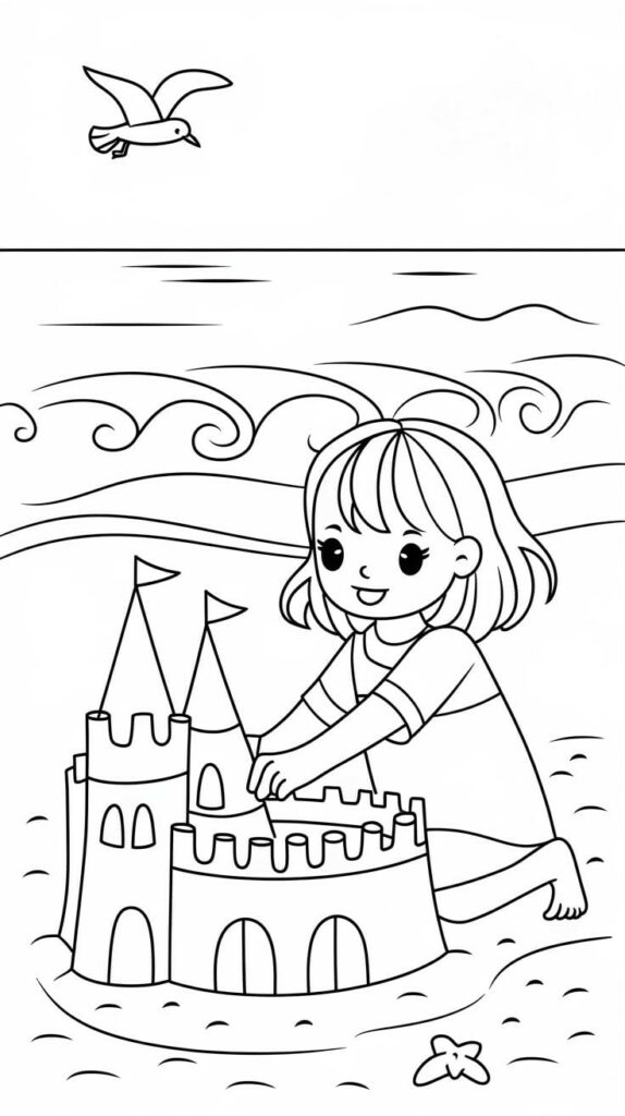 Página para colorear: ¡Felices vacaciones!