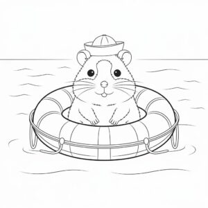 kleurplaat hamster ah