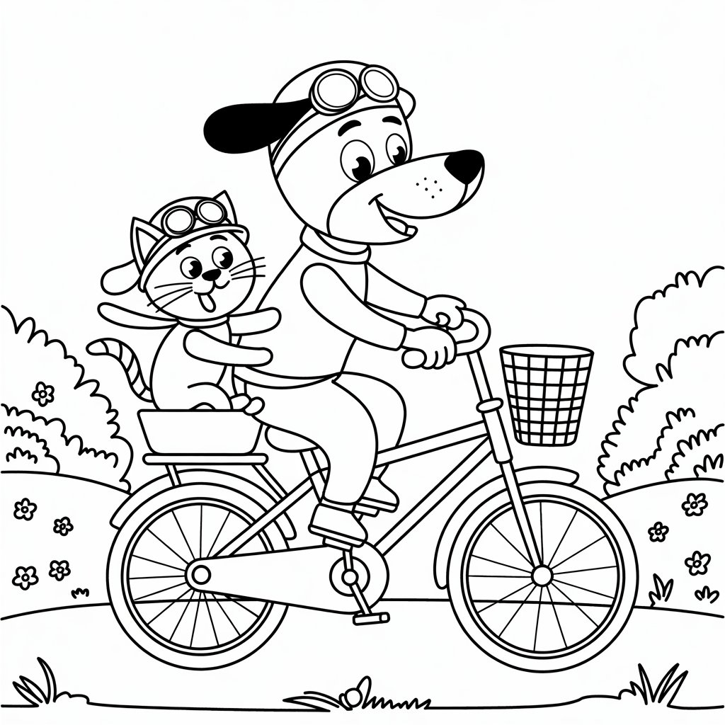 hunde und katzen ausmalbilder