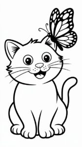 coloriage chat trop mignon