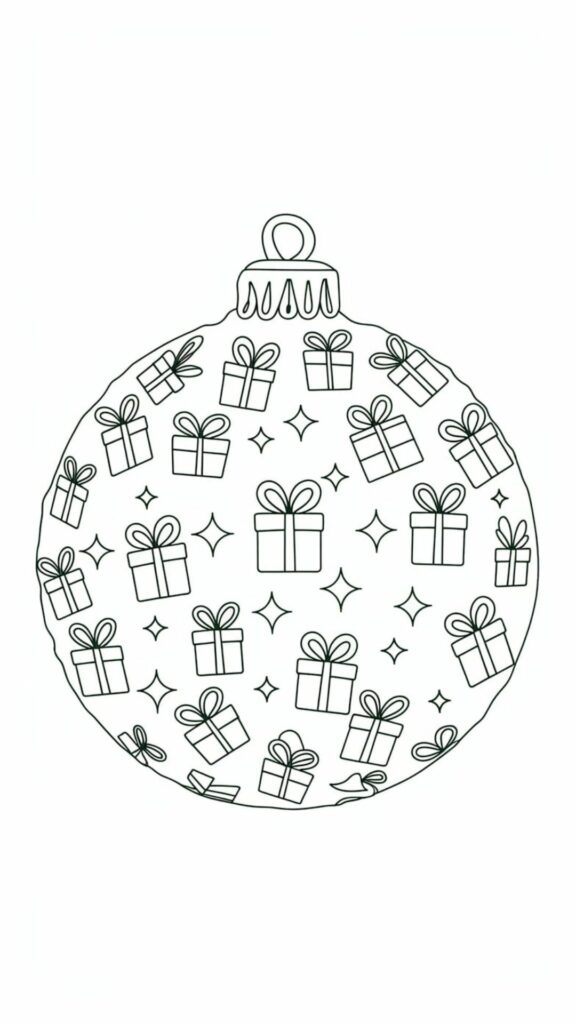 weihnachtskugel ausmalbild pdf