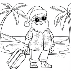 Joulupukin värityssivu