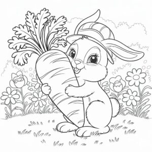 coniglio uova di pasqua da colorare