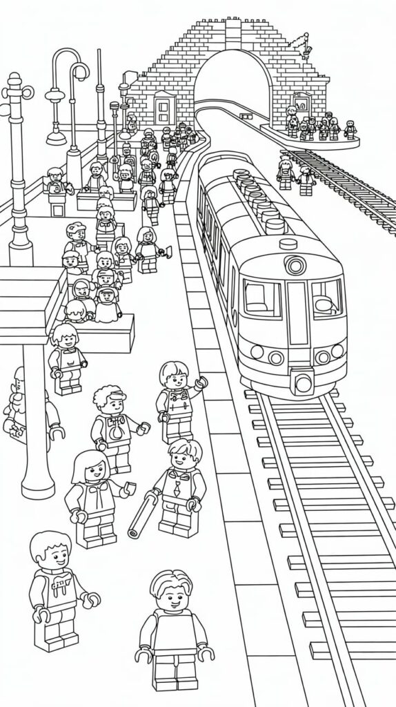 kleurplaat lego city