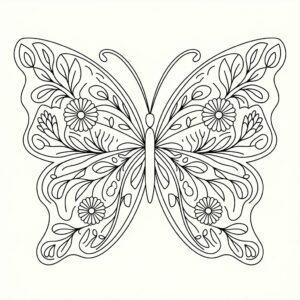 farvelskema mandala sommerfugl