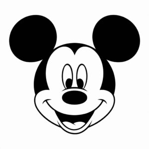 kleurplaat mickey mouse hoofd