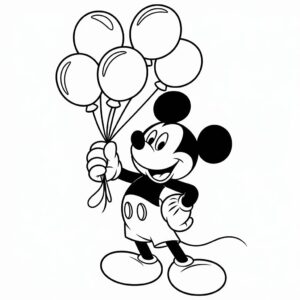 kleurplaat mickey mouse printen