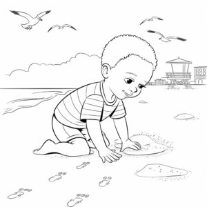 Página para colorear de vacaciones