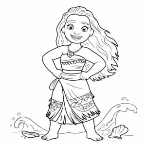 coloriage vaiana à imprimer pdf