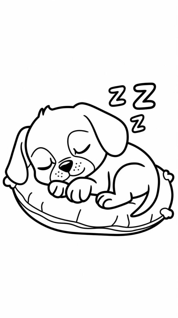 kleurplaat puppy hond