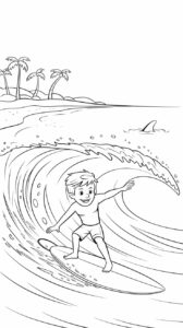 Página para colorear vacaciones difíciles