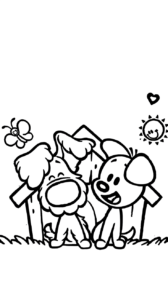 Página para colorear de Woezel y Pip
