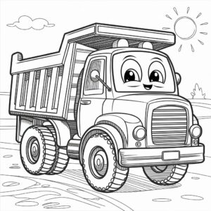 kleurplaat vrachtwagen