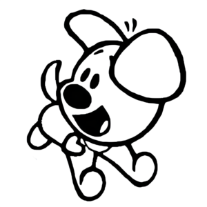 Página para colorear de Woezel y Pip: cumpleaños