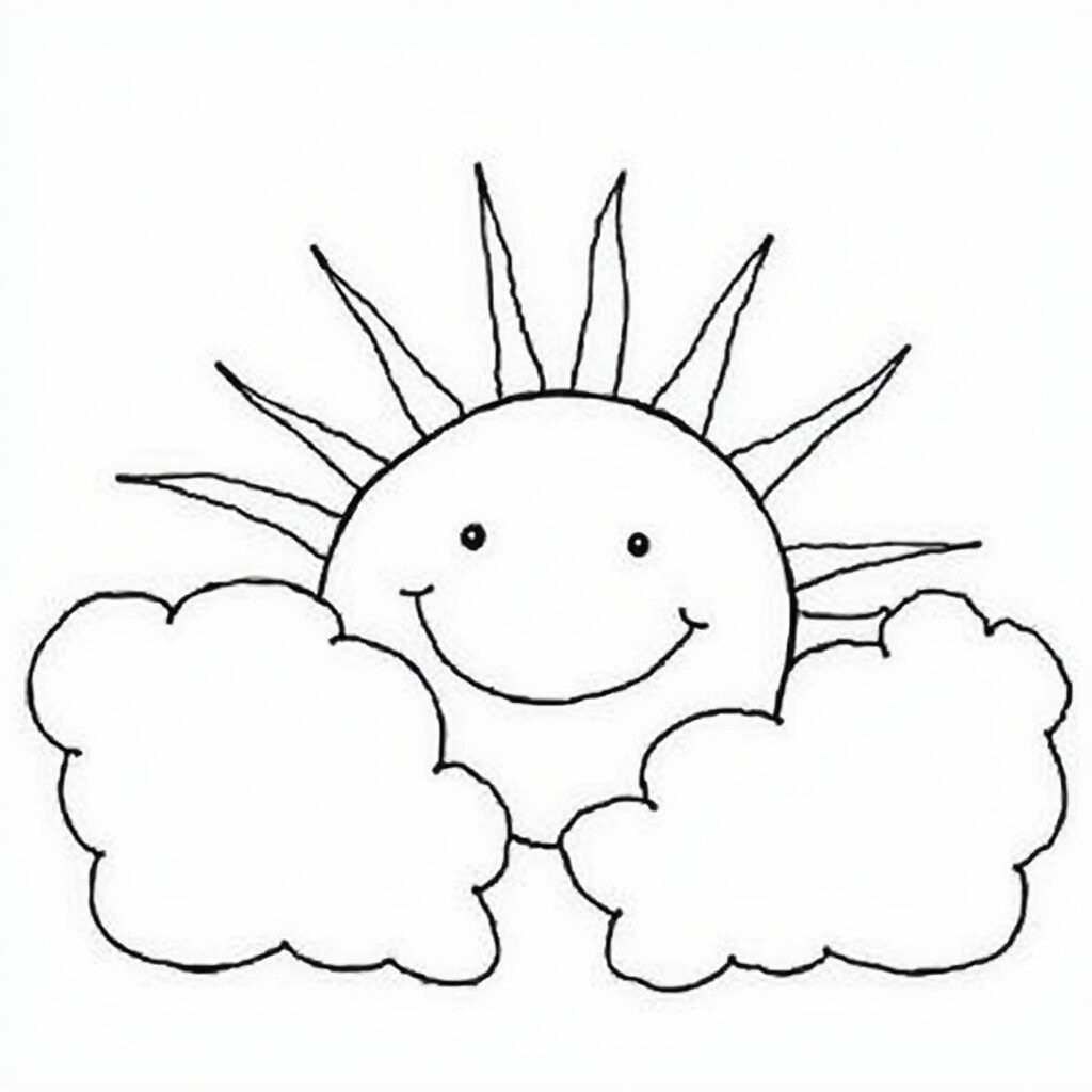 kleurplaat zomer makkelijk