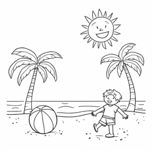 kleurplaat zomer peuter