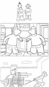 Páginas para colorear del vecino y del vecino