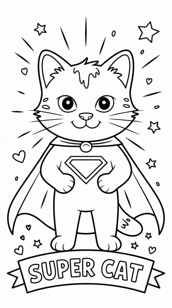 Páginas para colorear de gatos