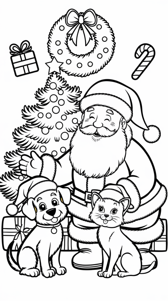 papai noel para colorir imprimir