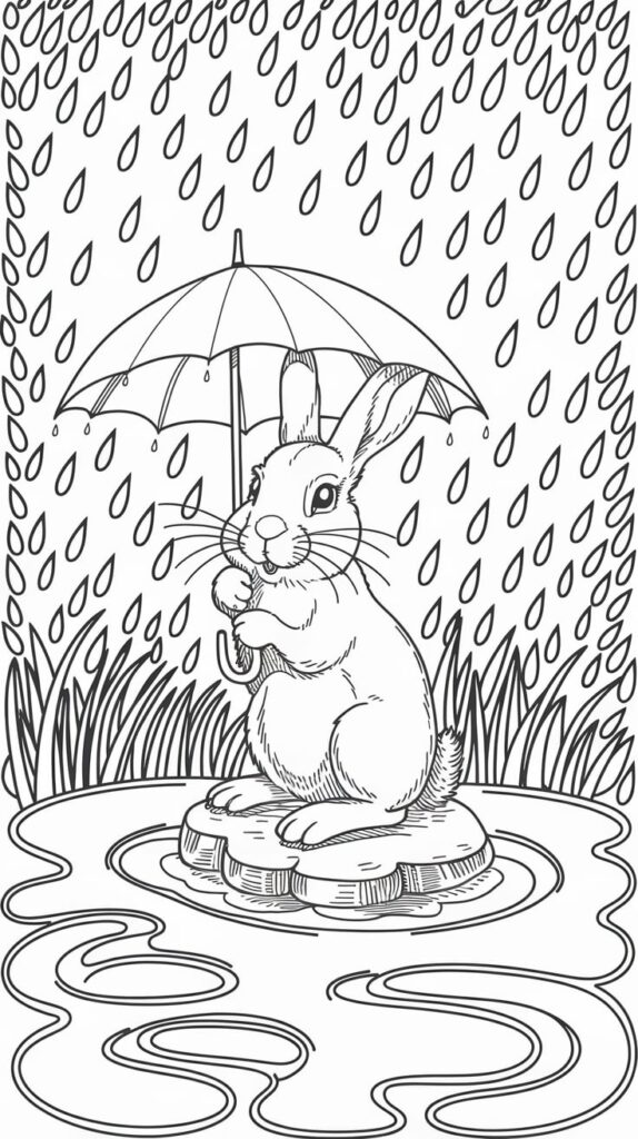 kleurplaten konijnen