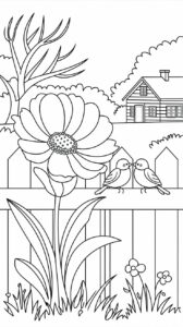 frühling ausmalbild