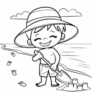 Páginas para colorear de vacaciones en la playa