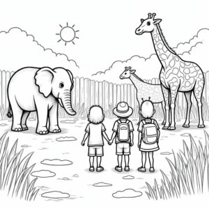 kleurplaten vakantie zomer