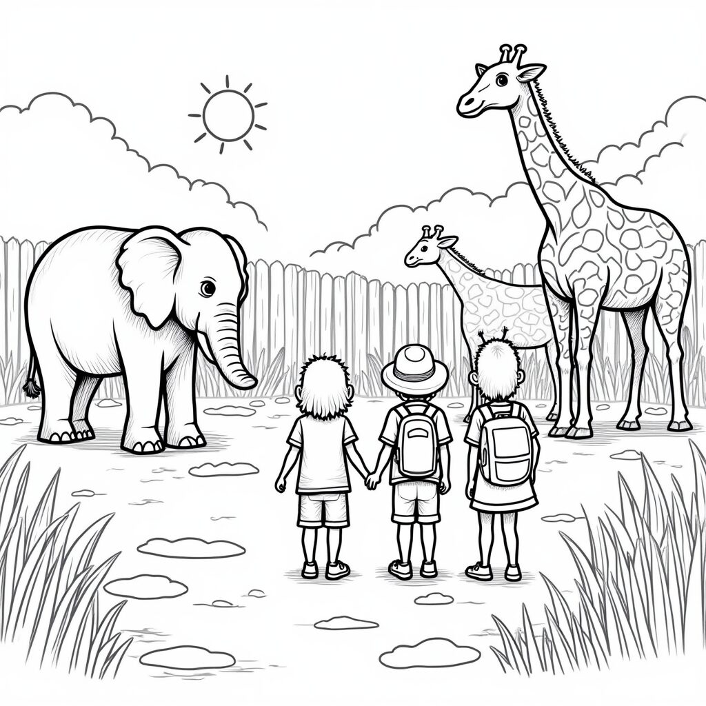 kleurplaten vakantie zomer