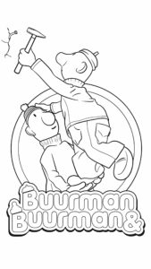 Páginas para colorear del vecino y del vecino