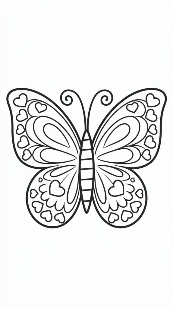 farveplader med sommerfugle